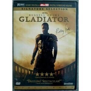 Vintage 2000 Gladiator Movie Russell Crowe Widescreen 2 DVD Set VG condition